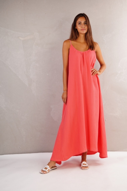 TETRA SLIPDRESS CORAIL