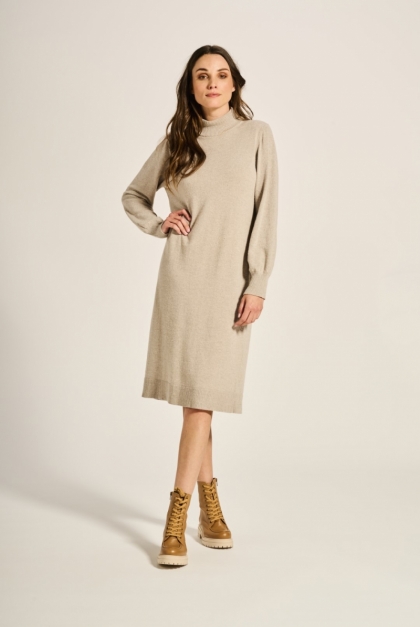KNITTED DRESS  TAUPE