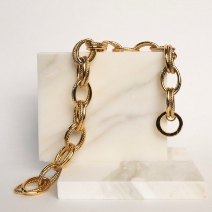 NIKKIE DOUBLE CHAIN NECKLACE G GOLD