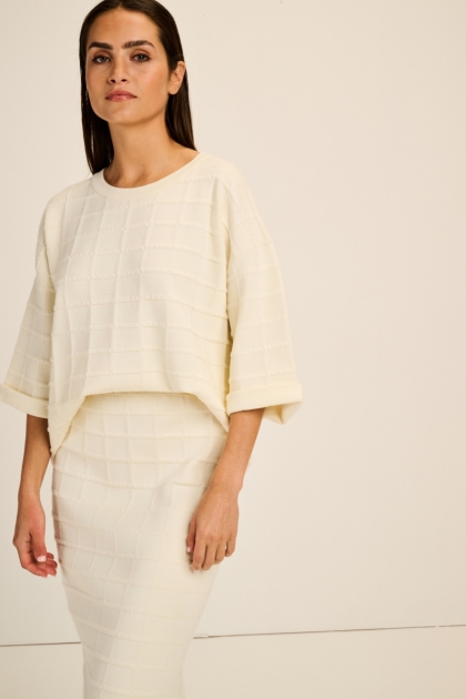 STRUCTURE KNIT IVORY