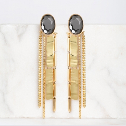 STATEMENT EARRINGS ANTHRACITE