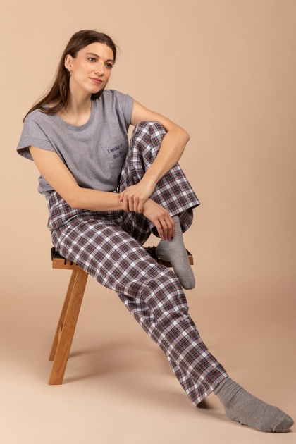 PYJAMA BROEK MULTI CHECK