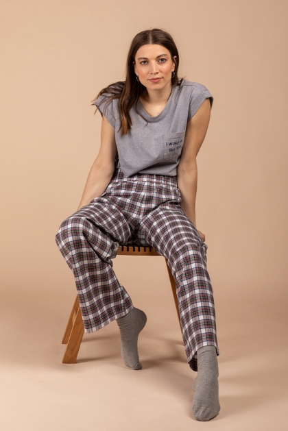 PYJAMA BROEK MULTI CHECK