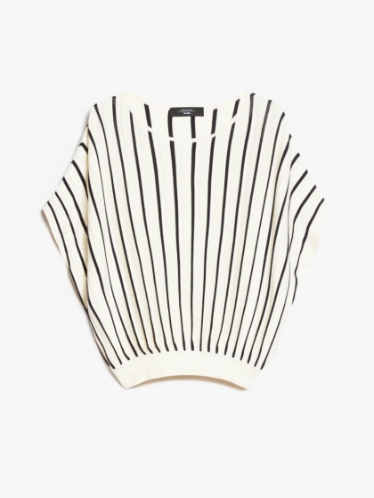 STRIPE TRICOT  012 ECRU/NAVY