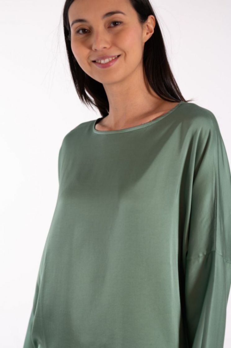 SILK VISCOSE STRETCH 42 GREEN