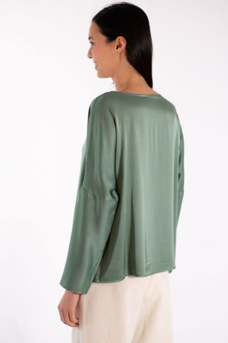 SILK VISCOSE STRETCH 42 GREEN