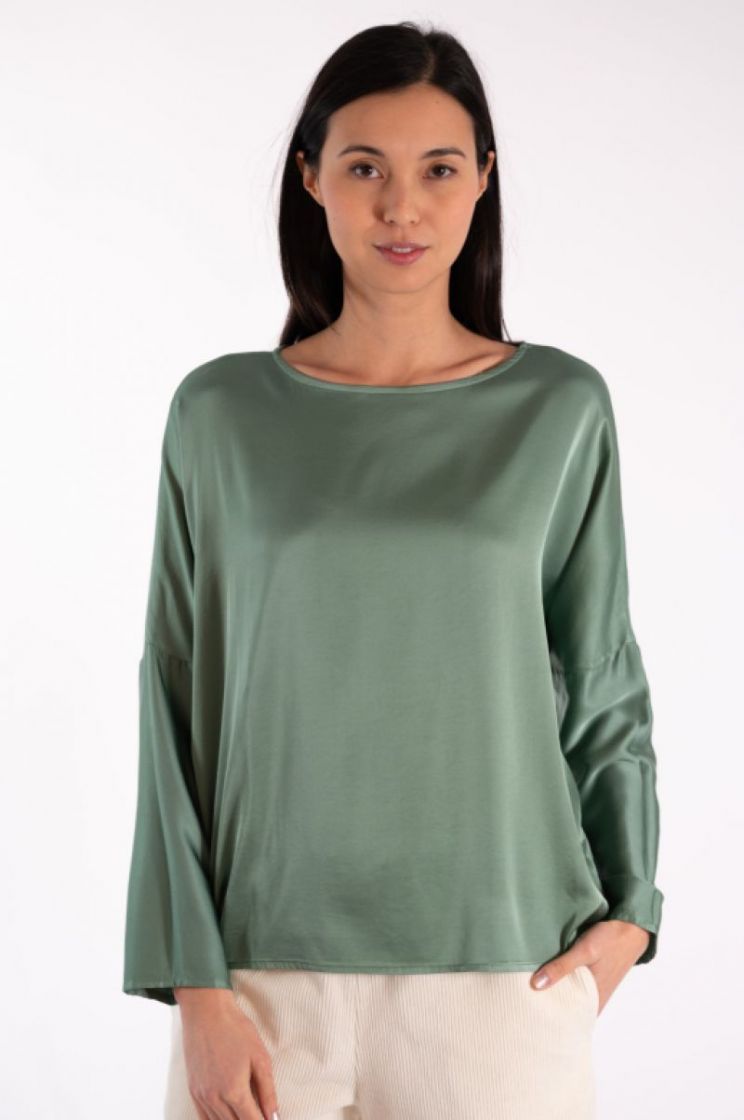 SILK VISCOSE STRETCH 42 GREEN
