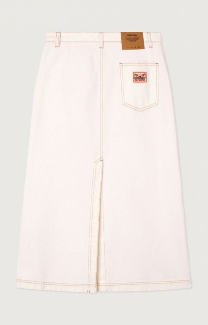 MIDI DENIM SKIRT OFFWHITE