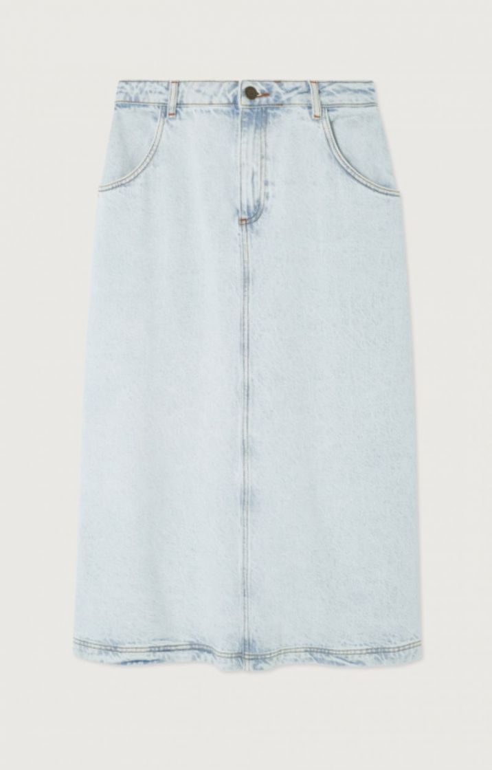 MIDI DENIM SKIRT WINTER BLEACH