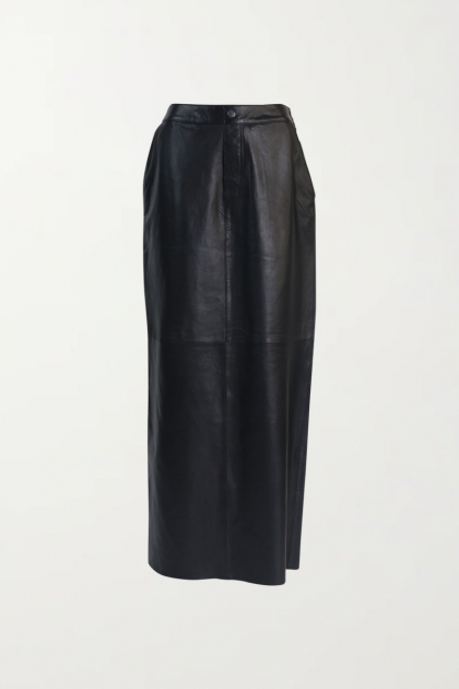 LEATHER SKIRT  BLACK