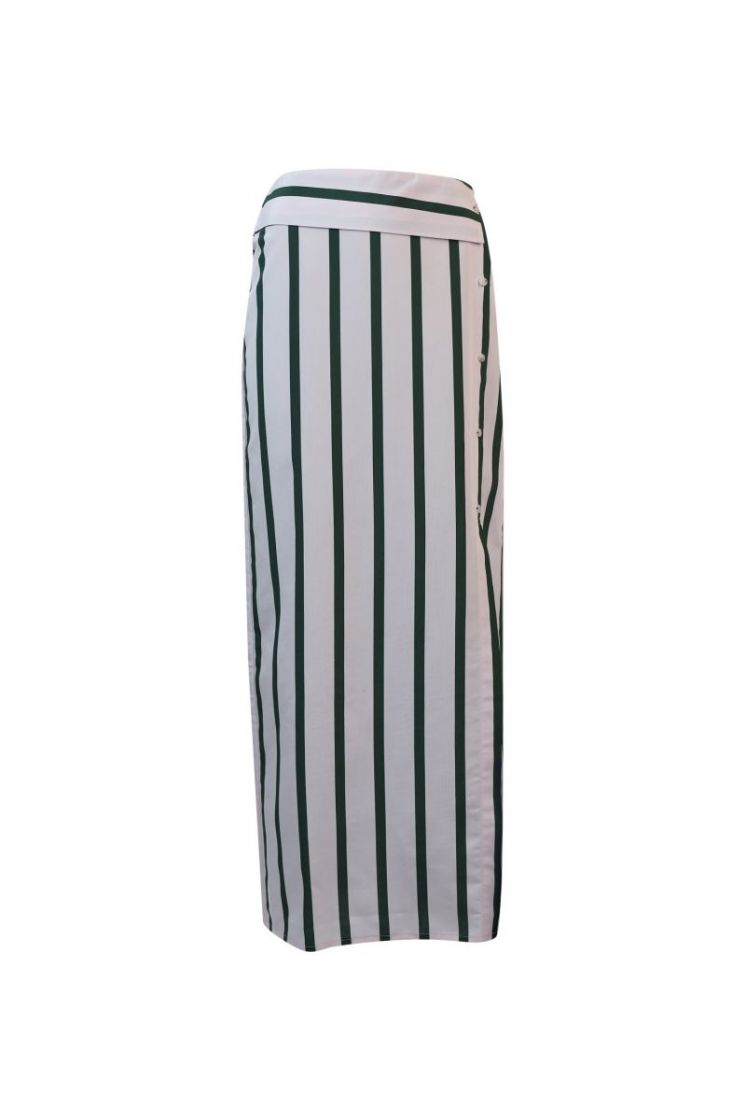 STRIPE LONG BUTTONS SOFT PINK/BOTTL
