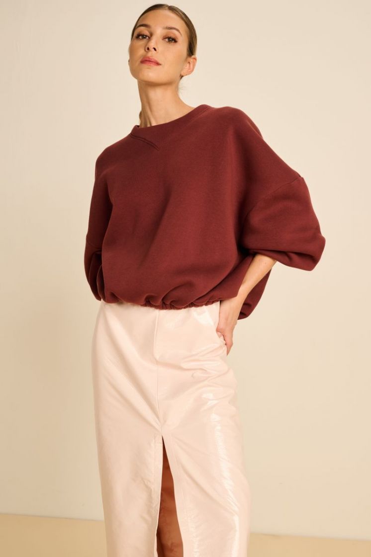 SWEAT ELASTIC WAIST SUNNY MERLOT