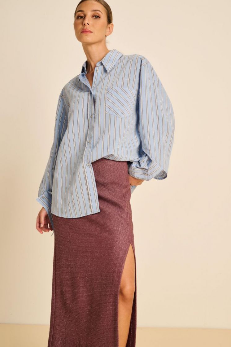 RAFFIA MIDI SKIRT SUNNY MERLOT