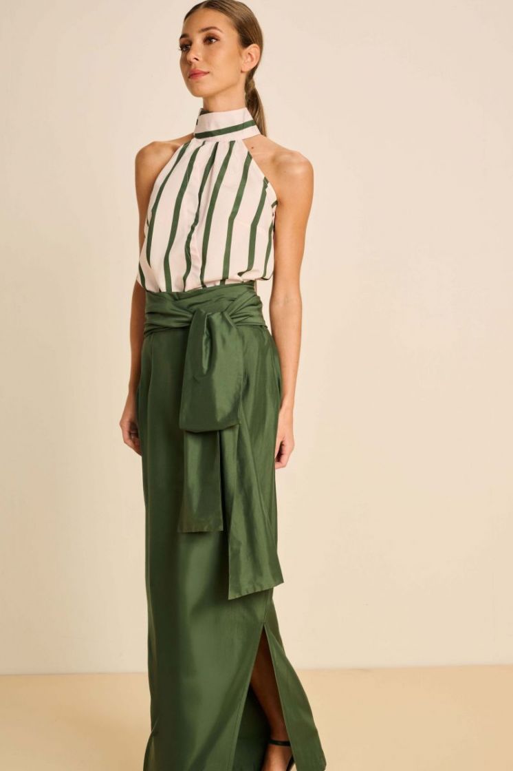 TAFTA LONG SKIRT BOTTLE GREEN