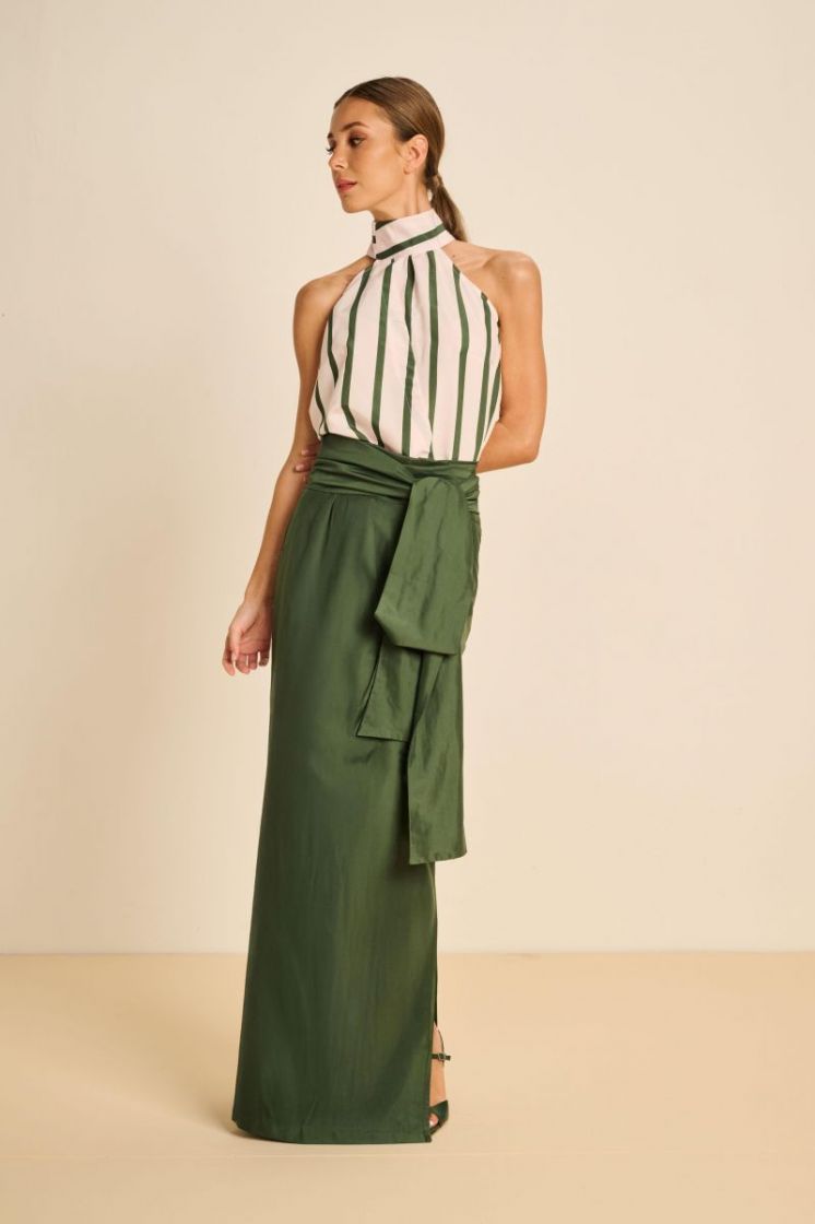 TAFTA LONG SKIRT BOTTLE GREEN