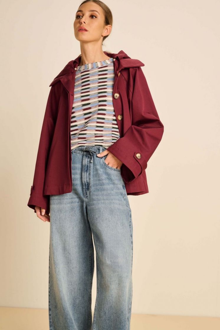 TRENCH KAP KORT SUNNY MERLOT