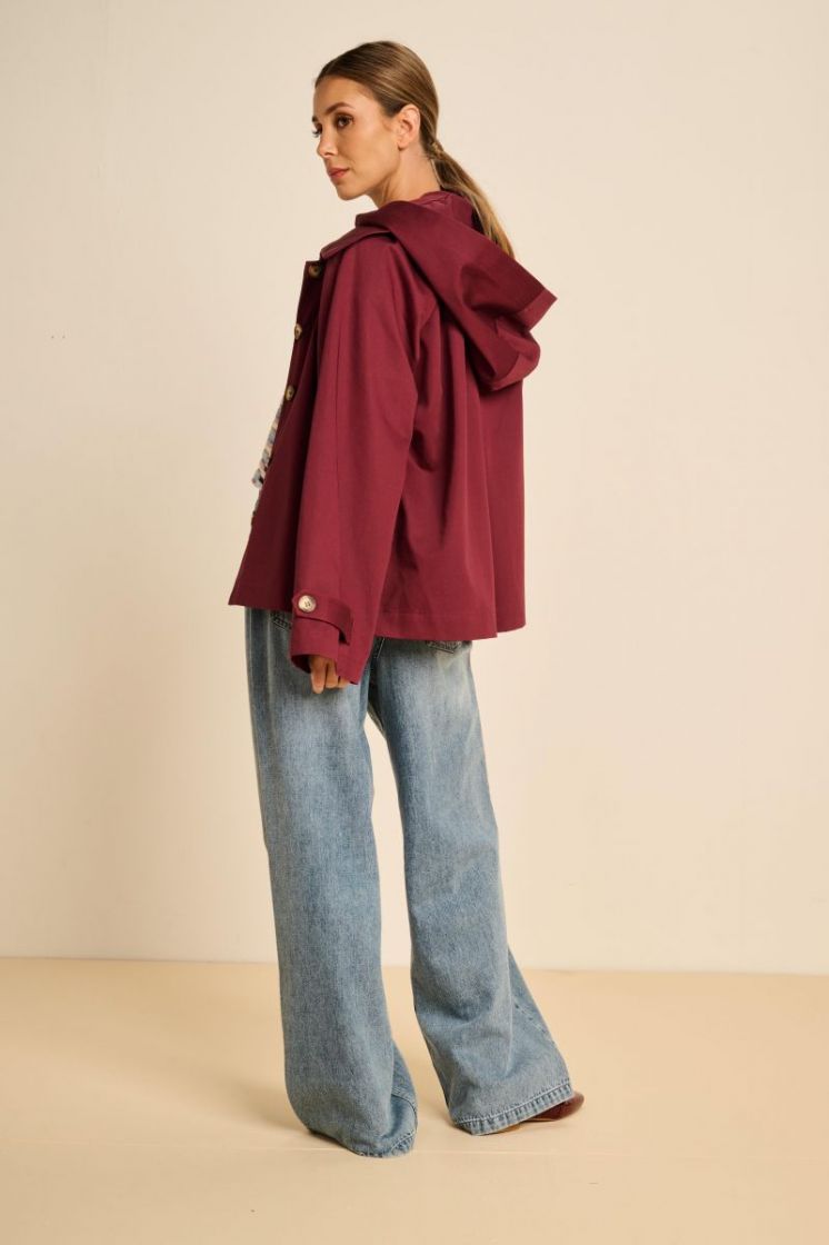 TRENCH KAP KORT SUNNY MERLOT
