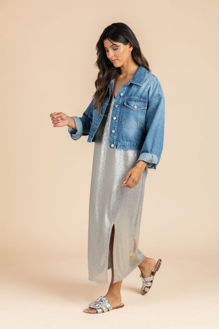 METALLIC LONG SILVER