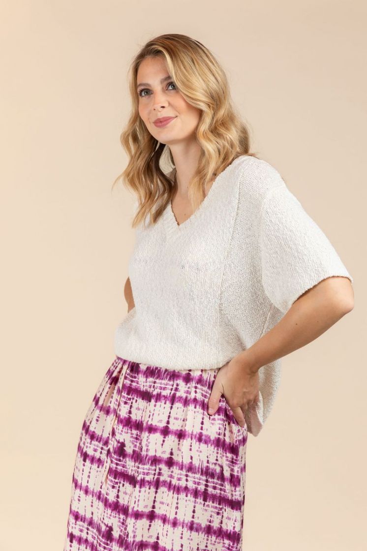 TYEDYE SPAGHETTI VIOLET ECRU