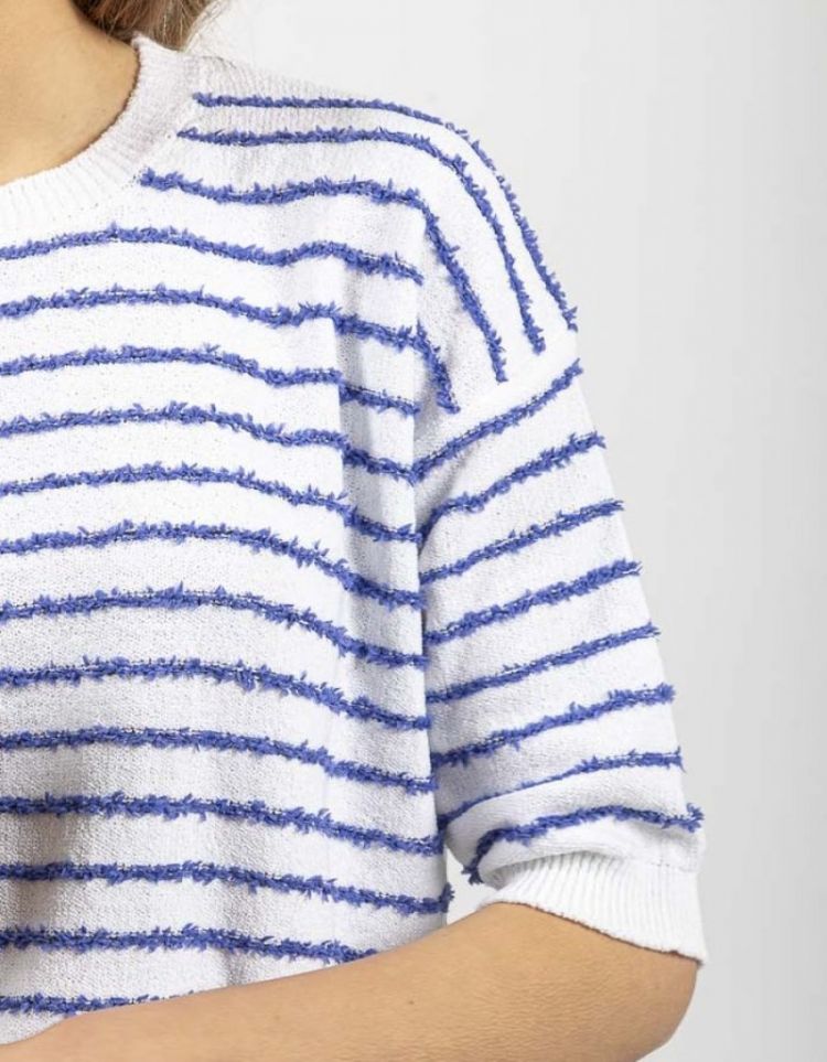 BICOLOR STRIPE WHITE/ROYAL