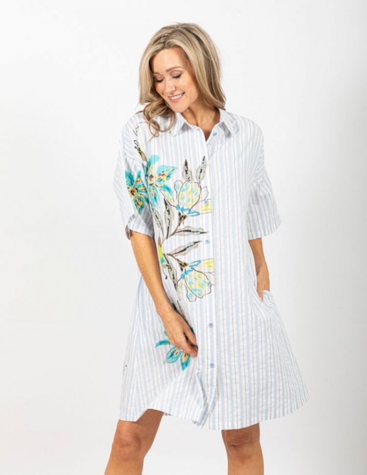 STRIPE FLOWER CELESTE