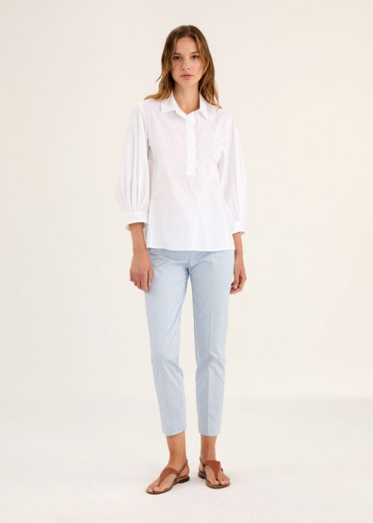 UNI BRODERIE BLOUSE 001 WHITE