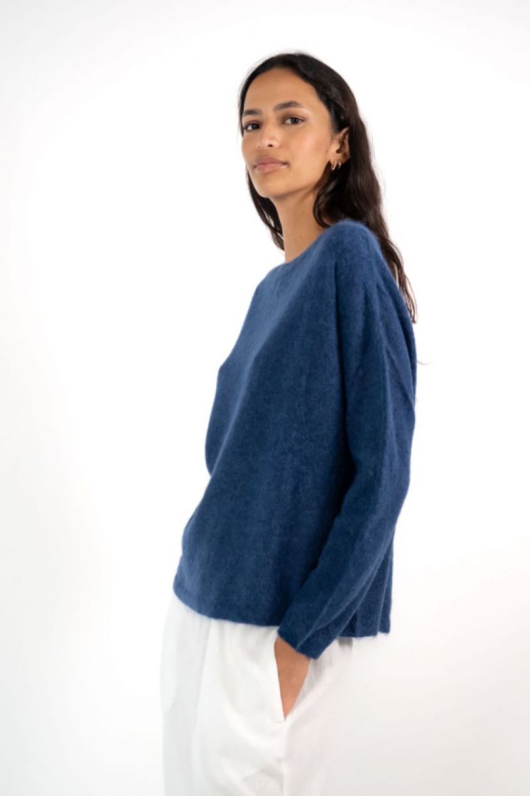 WOOL ALPACA POLY 58 INDIGO
