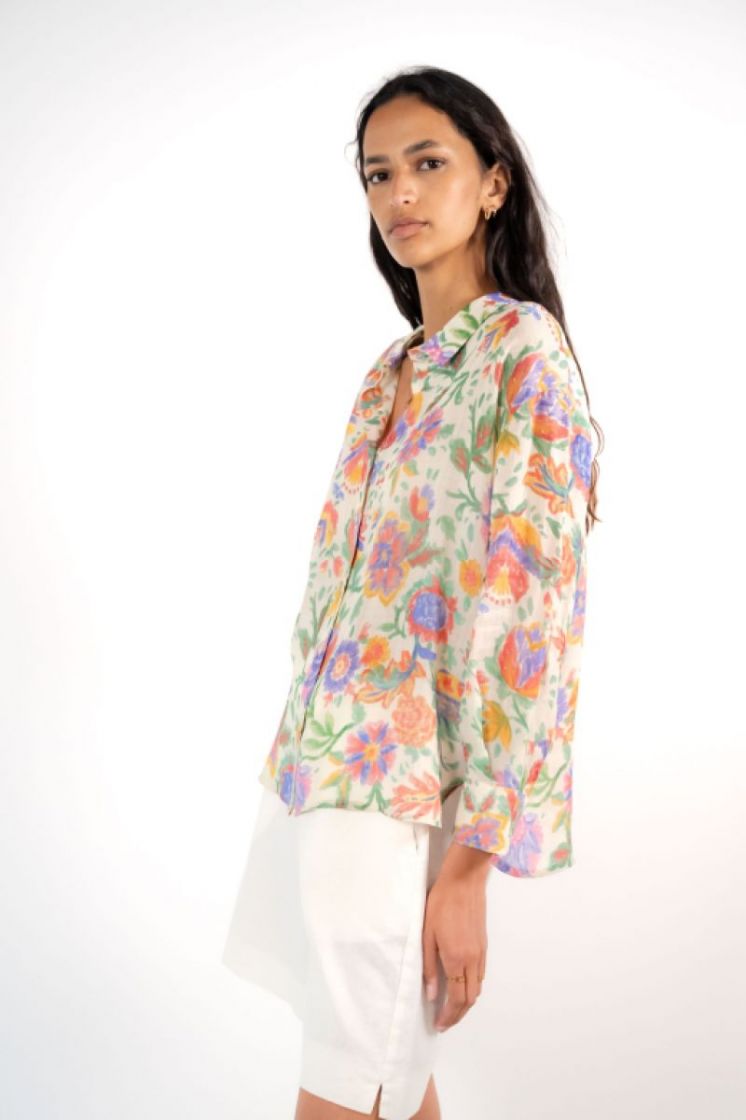 RAMIE PRINTED 25 RED FLOWER