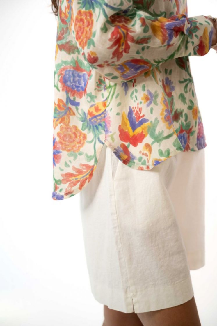 RAMIE PRINTED 25 RED FLOWER