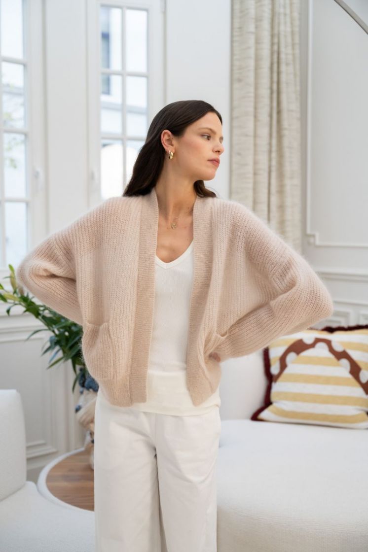 MOHAIR WOOL NYLON 60 BEIGE