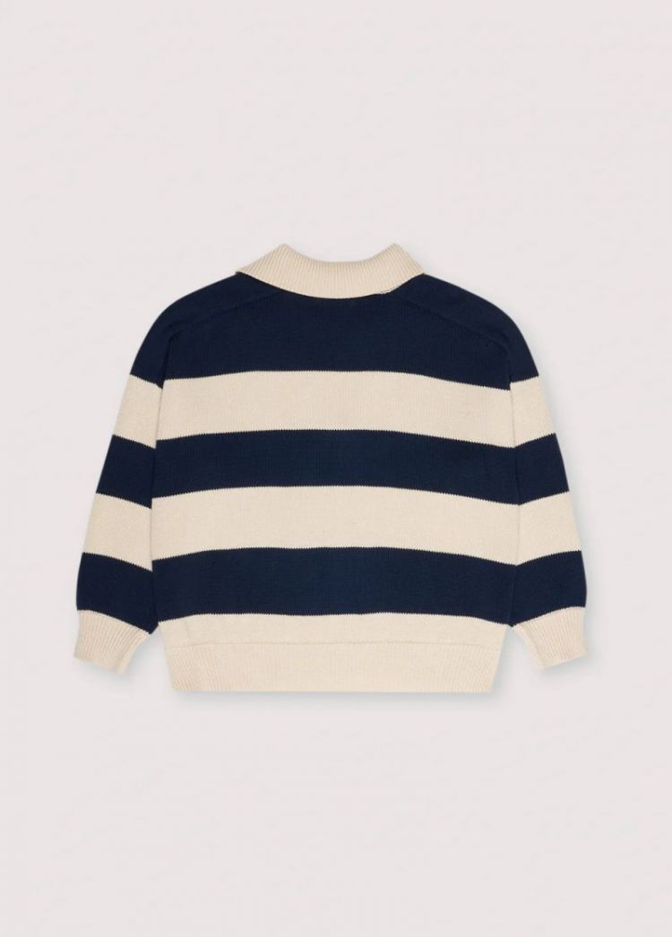 TRICOT POLOPULL NAVY/SAND
