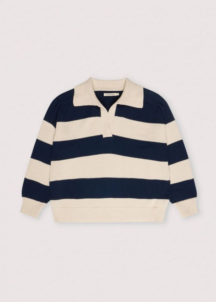 TRICOT POLOPULL NAVY/SAND