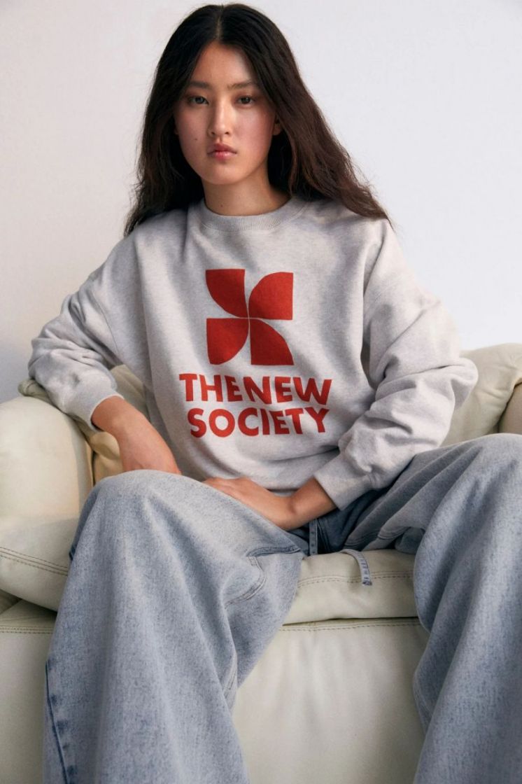 LOGO SWEATER TNS GREY MEL/BRIC