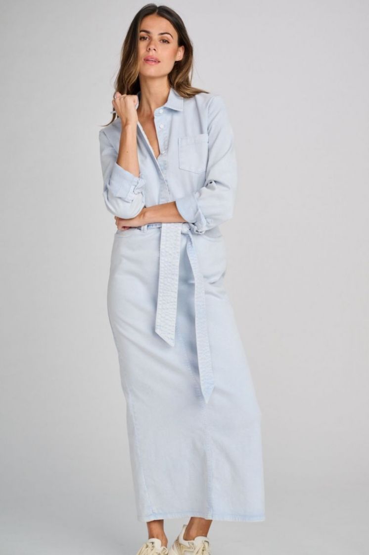 DENIM LONG DRESS JEANSBLUE