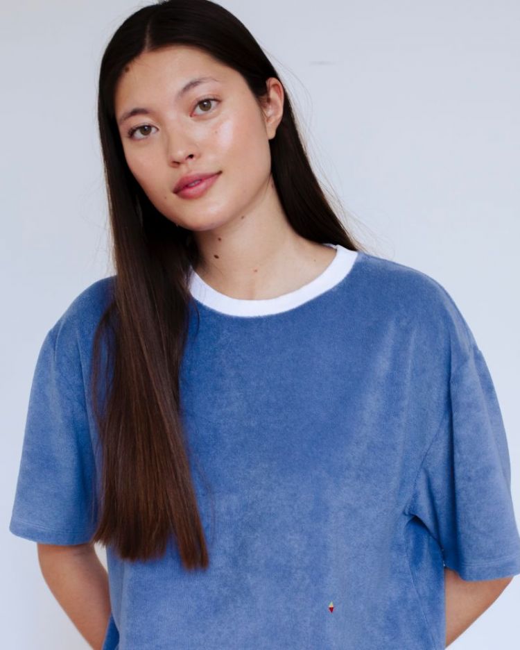 TERRY TOWELLING BLUE