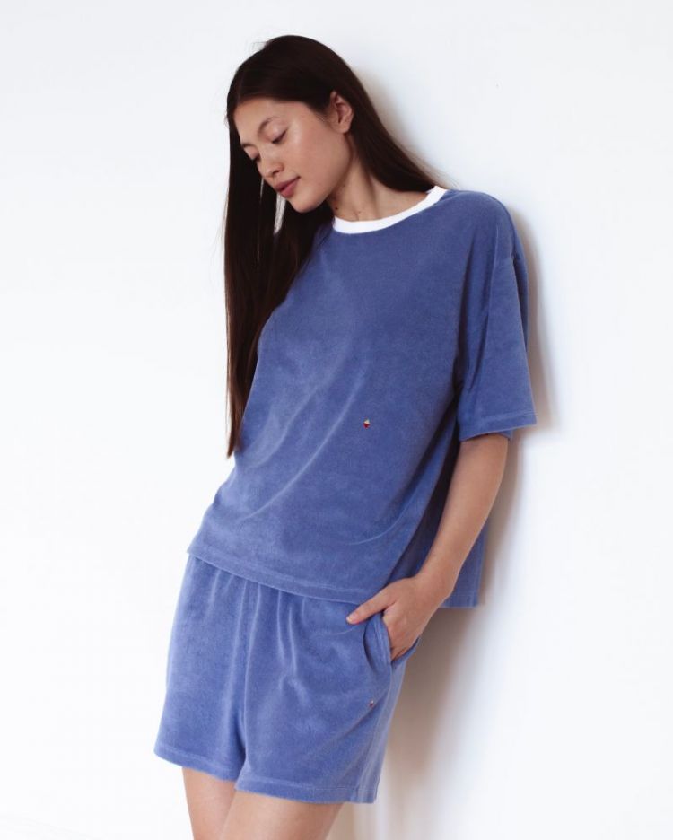 TERRY TOWELLING BLUE