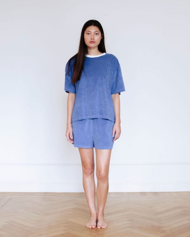 TERRY TOWELLING BLUE