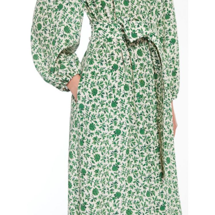 SILK FLOWER DRESS 008 VERT