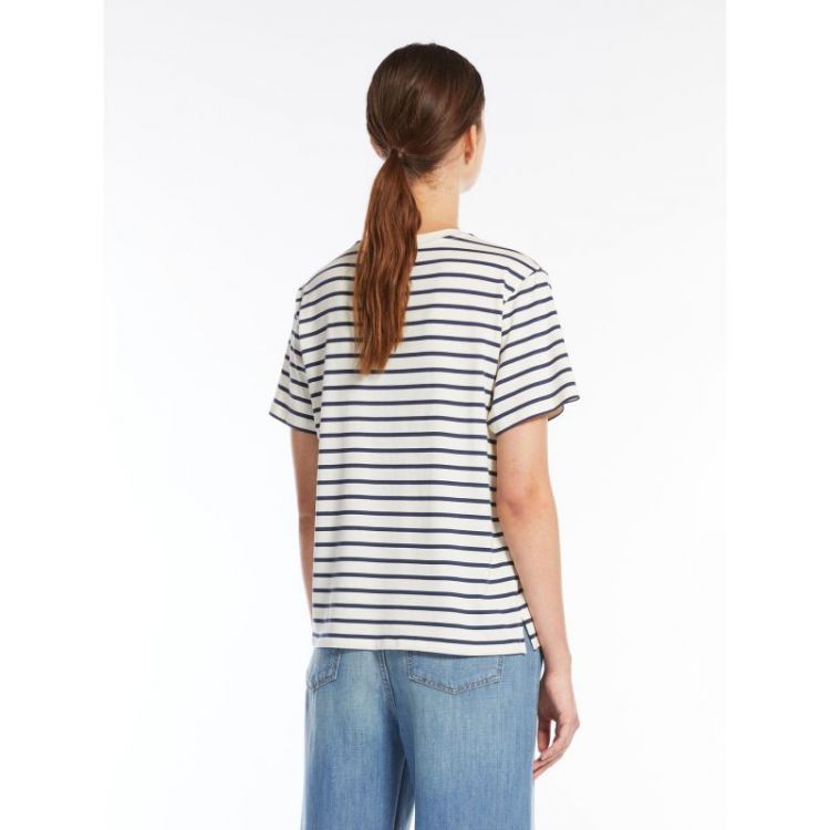 STRIPE SS  001 NY ECRU RED