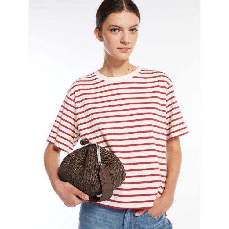 SS BOXY SWEATSHIRT 005 RED/WH STRI
