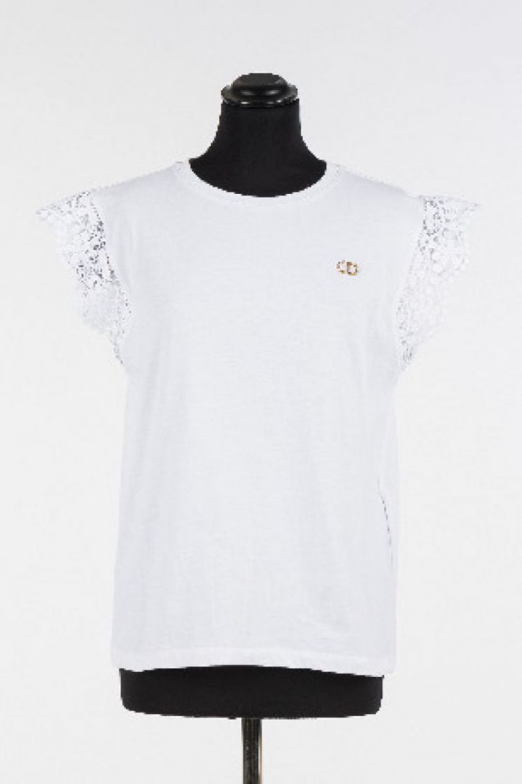 BRODERIE TOP 001 WHITE
