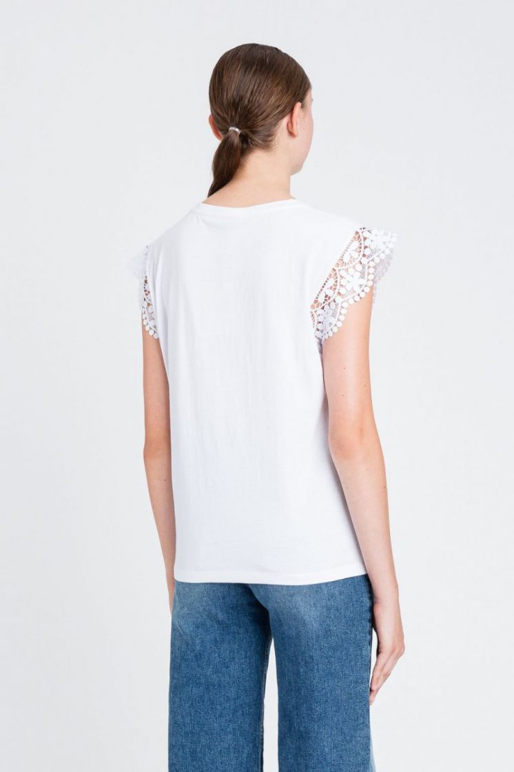 BRODERIE TOP 001 WHITE