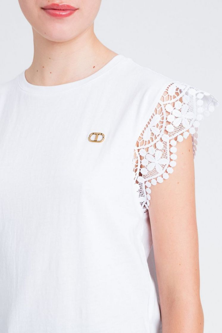 BRODERIE TOP 001 WHITE