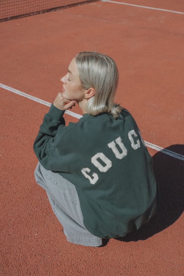 ONESIZE OVERSIZED SWEATER GREEN/ECRU