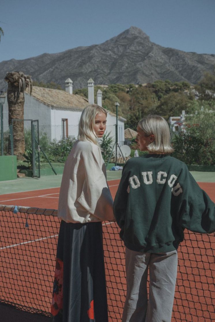 ONESIZE OVERSIZED SWEATER GREEN/ECRU