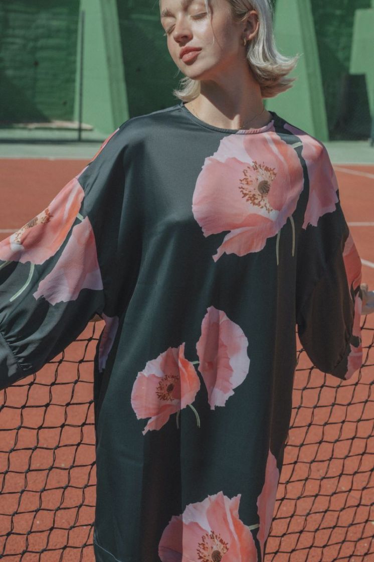 COUCOU FLOWER PRINT DARK GREEN