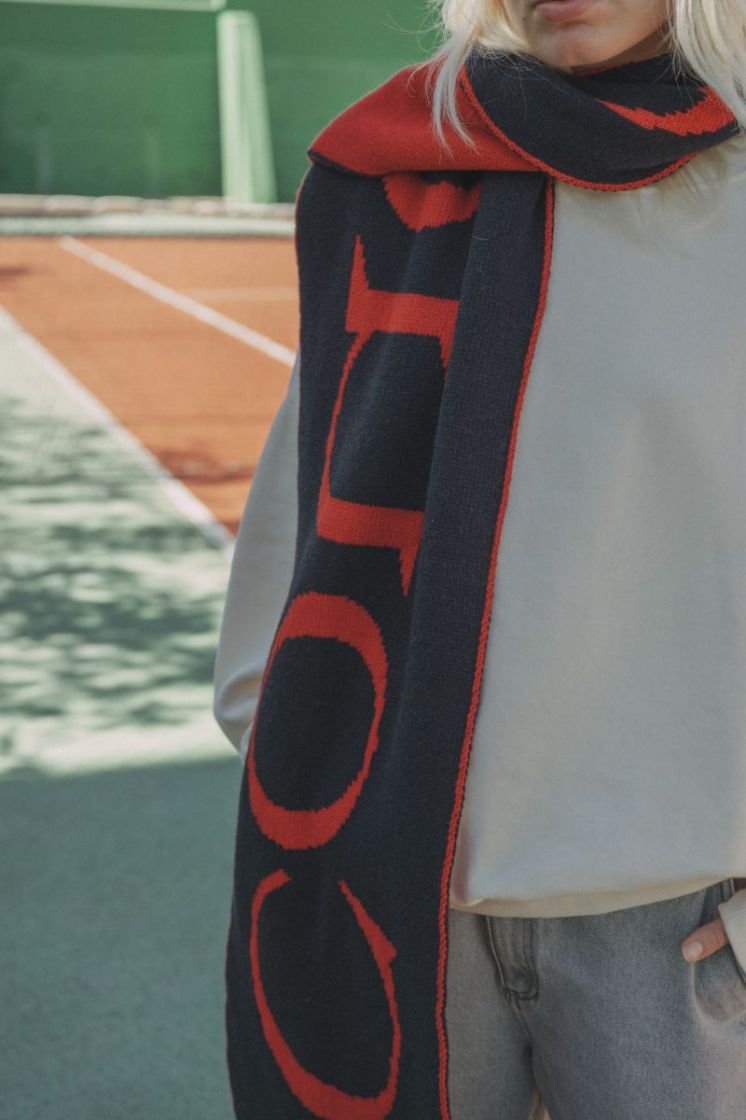 RED COUCOU LOGO NAVY