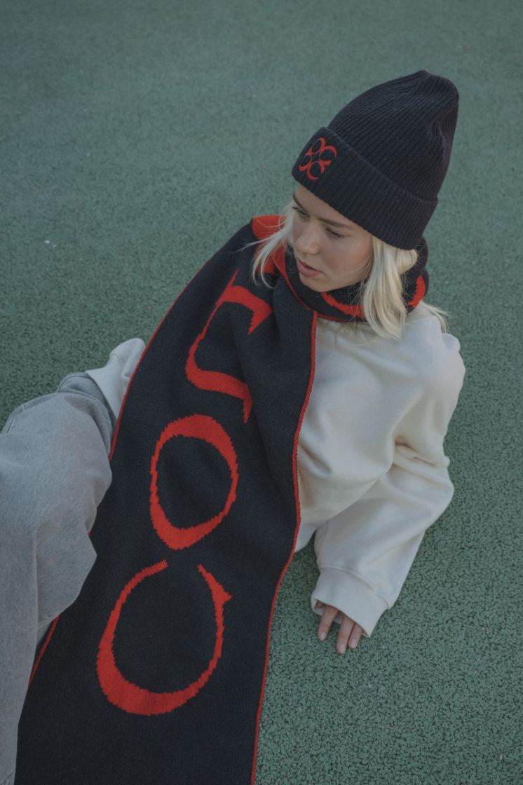 RED COUCOU LOGO NAVY