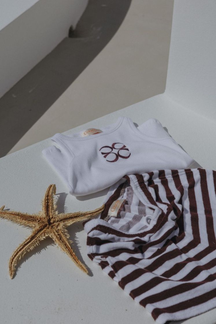 STRIPED TERRY SHORTS AUBERGINE STRIP