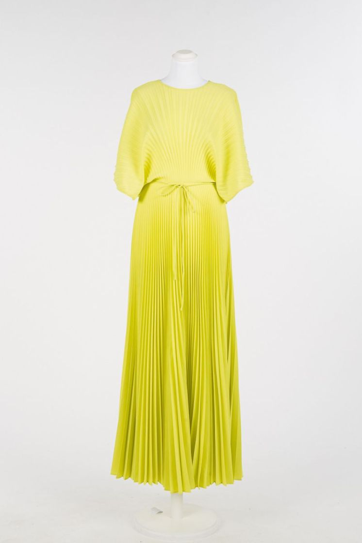 PLISSE LONG DRESS 13171